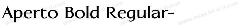 Aperto Bold Regular字体转换